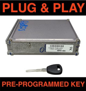 2001-2002 Honda Accord 2.3L Engine Computer Key ECM ECU — Part 37820-PAB-A54